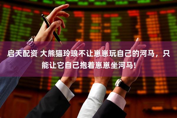 启天配资 大熊猫玲琅不让崽崽玩自己的河马，只能让它自己抱着崽崽坐河马!